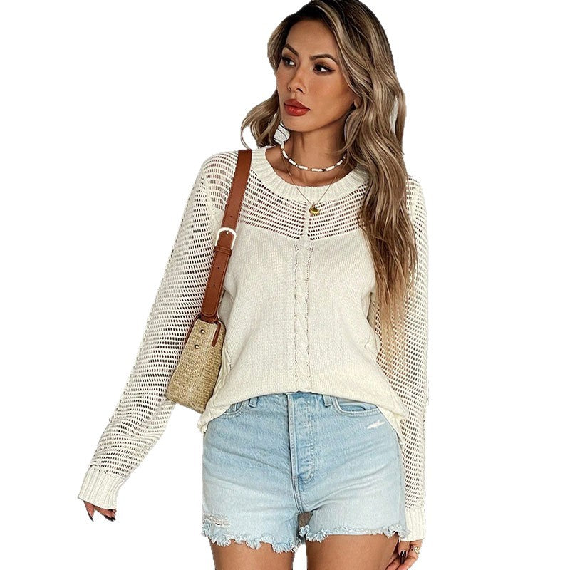 Pull décontracté pour femme avec détails en maille et tricot torsadé Chic & Stil