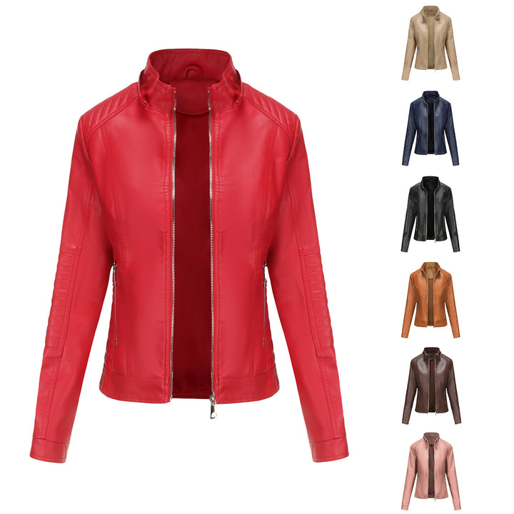 High-quality synthetic leather hooded jacket for women Lune London