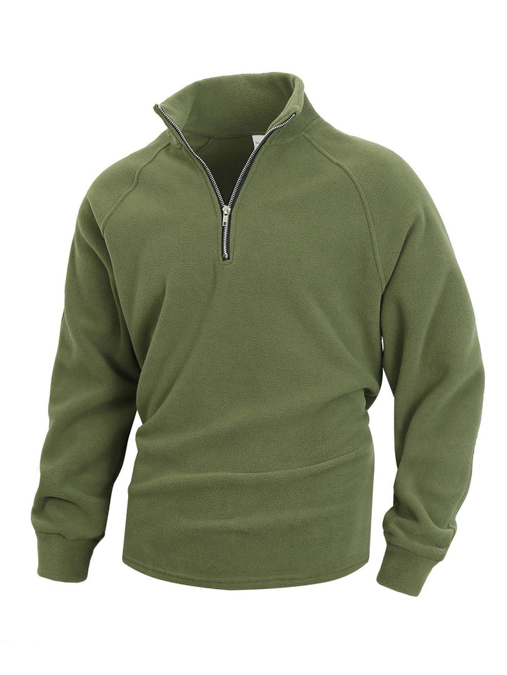 Men's fleece pullover with half-zip Lune London