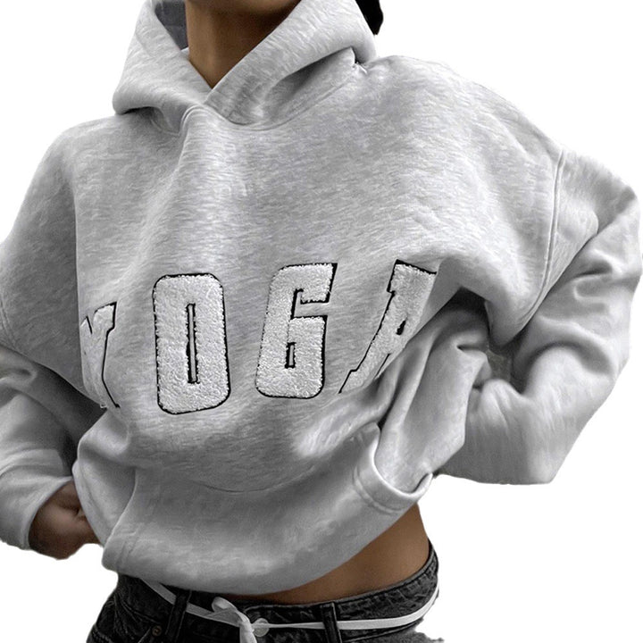 Ladies Athletic Sweatshirt with Creative YOGA Print Lune London