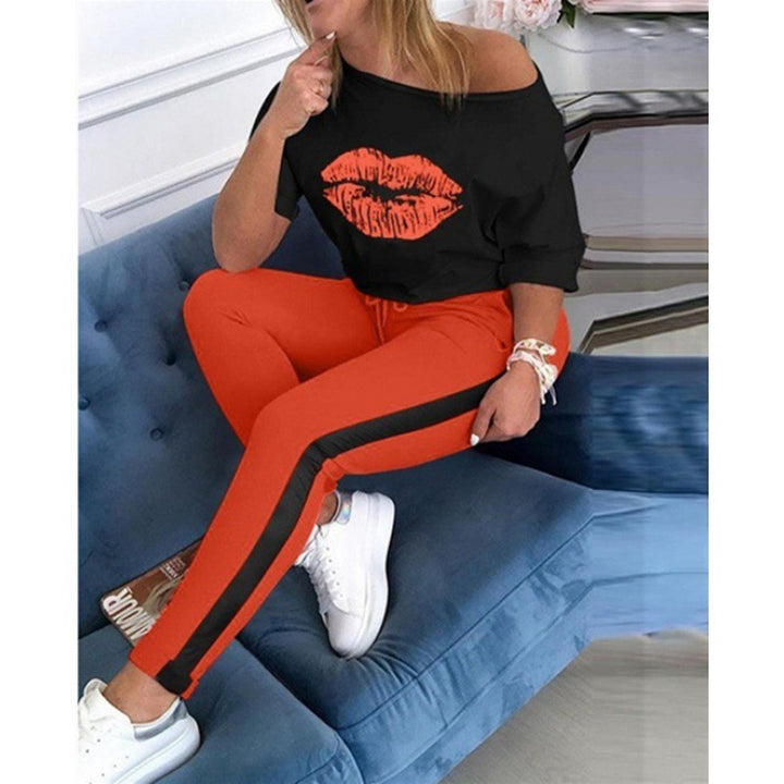 Women's sports leggings with a modern design in gradient colors with an elastic and high waist Lune London