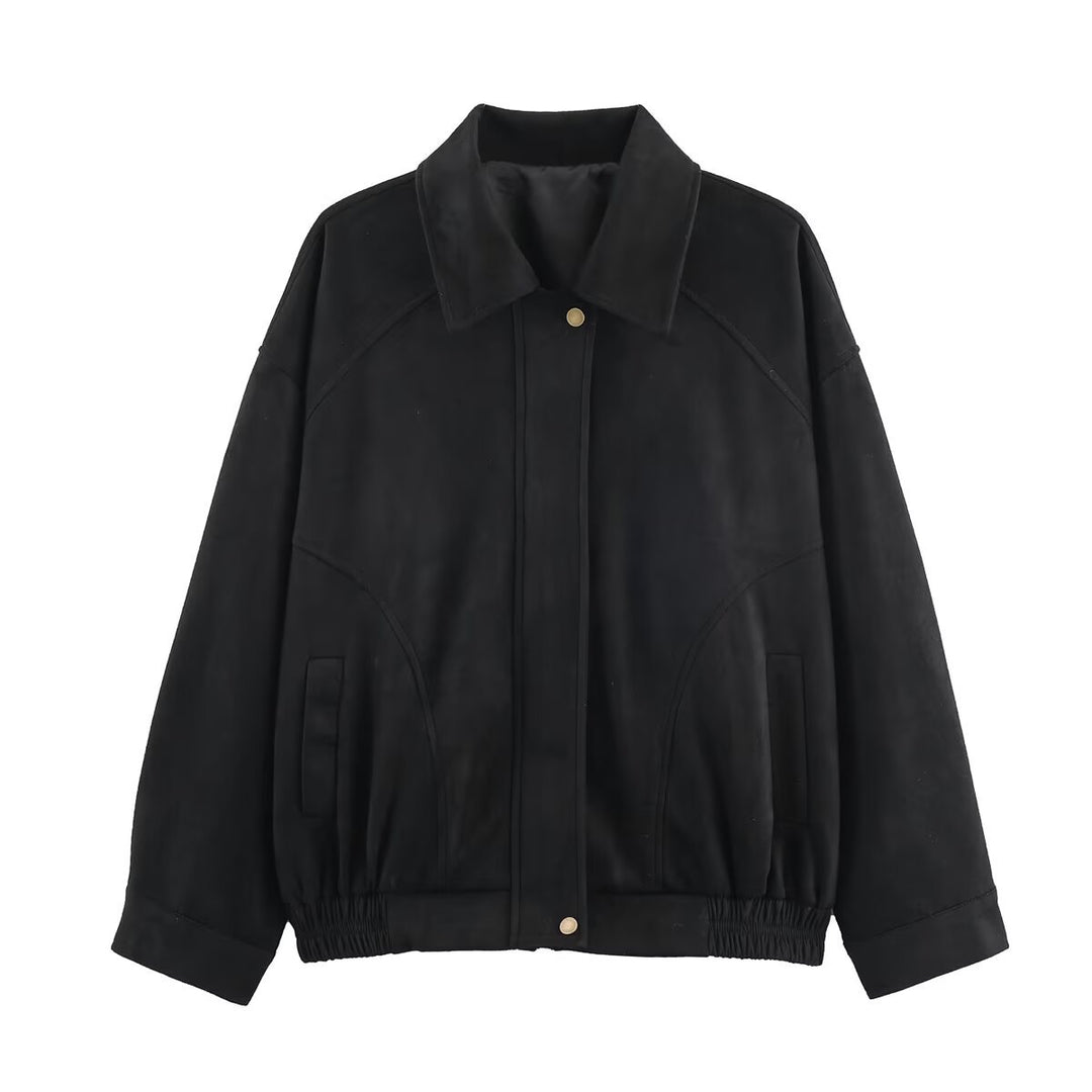 Ladies Oversized Jacket in high-quality faux leather Lune London