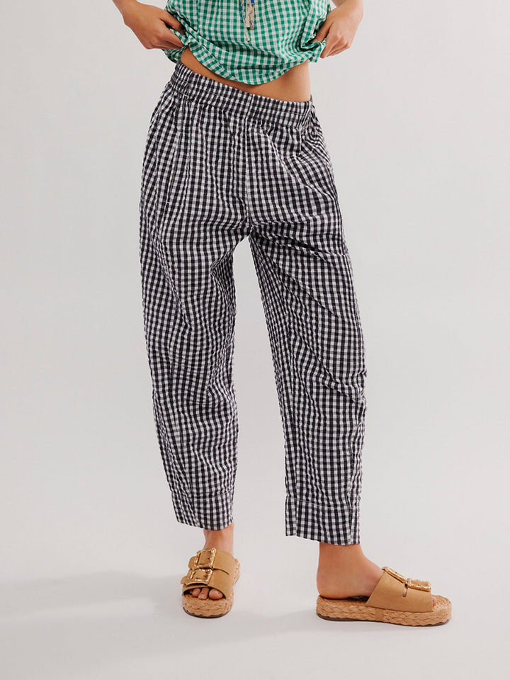 Lune London | Karo Cotton Woven Casual College-Style Bubble Pants