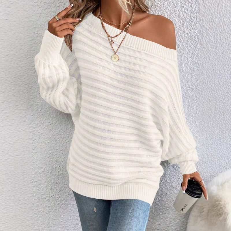 Ladies Oversized Ribbed Structure Sweater Lune London