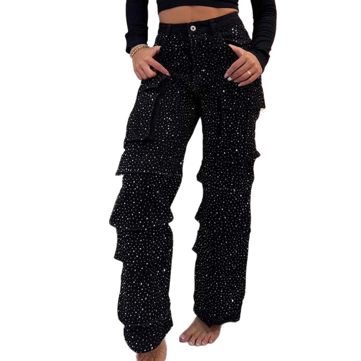 Pantalon cargo élégant pour femmes avec design à volants Chic & Stil