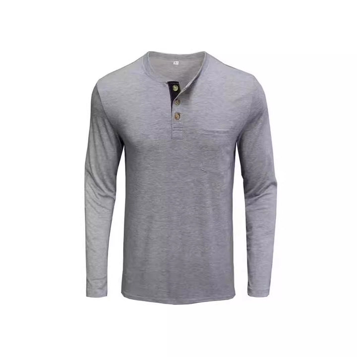 Trendy long sleeve shirt for men with button placket and chest pocket Lune London