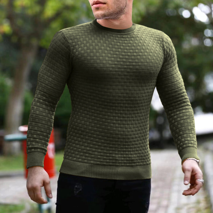 Structured round neck sweater for men Lune London