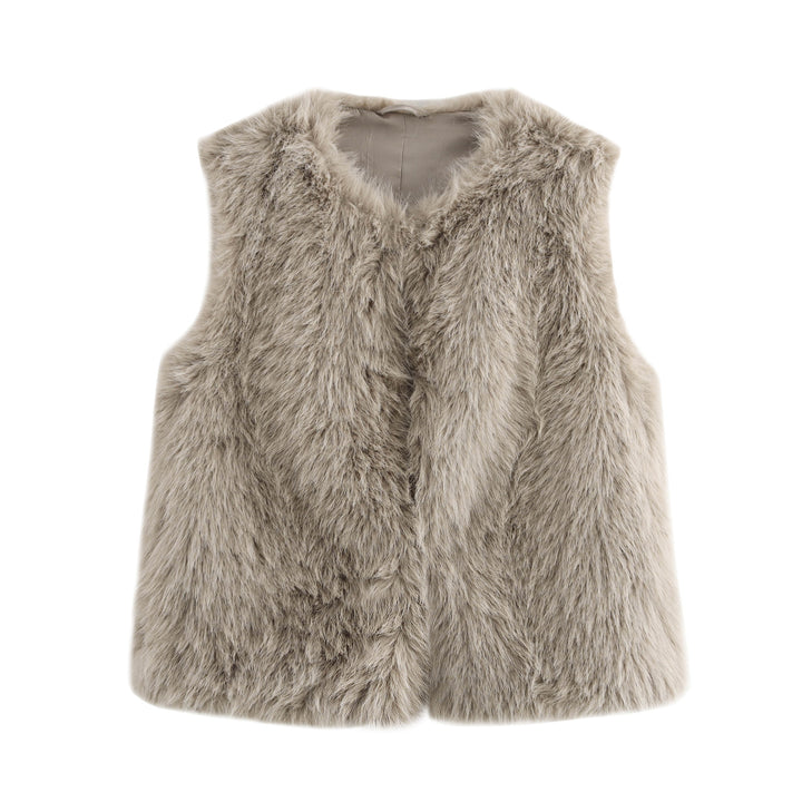 Ladies Chic and Fashion Faux Fur Gilet