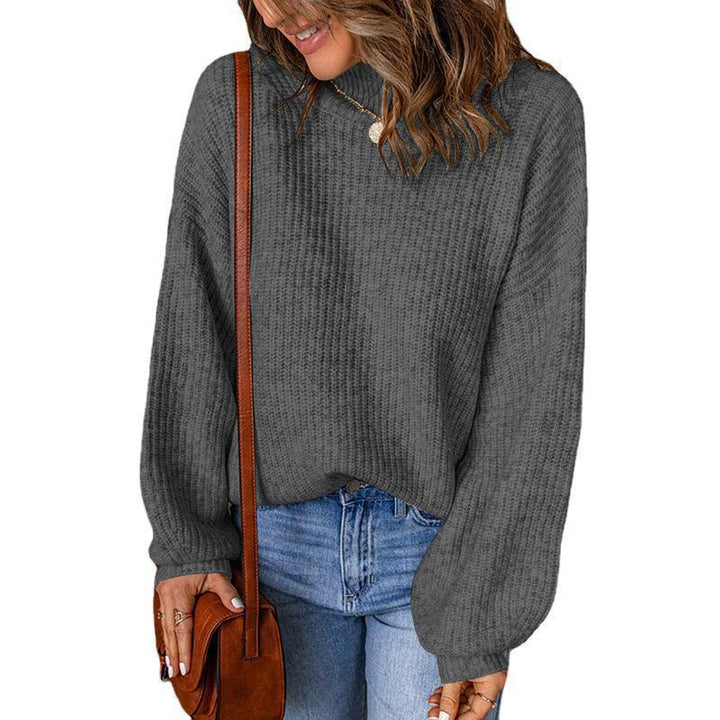 Chunky knit sweater for women with a loose fit and high collar Lune London