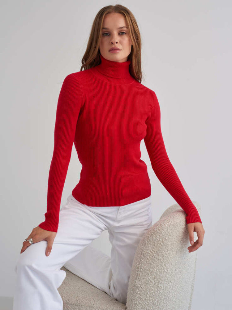 Turtleneck pullover for ladies with a ribbed design and a relaxed fit Lune London