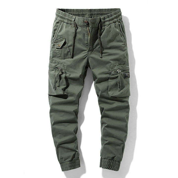 Men's cargo pants with practical side pockets and elastic waistband Lune London