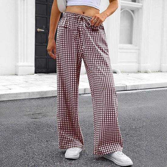 Pantalon carotte léger pour femmes avec cordon de serrage Chic & Stil