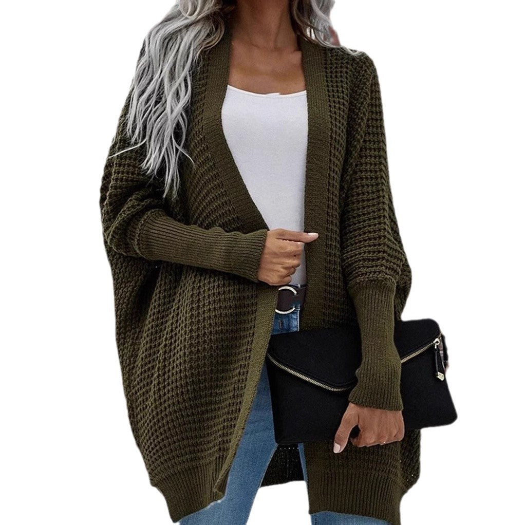 Ladies chic ribbed knit cardigan