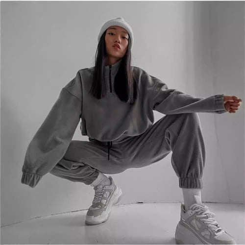 Ladies oversized comfortable fleece set Lune London