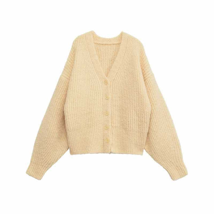 Ladies comfortable knitted cardigan with classic button details Lune London
