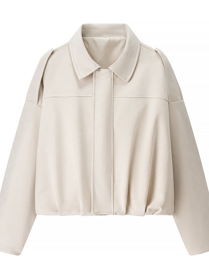 Short transitional jacket for women with modern details and a relaxed fit Lune London