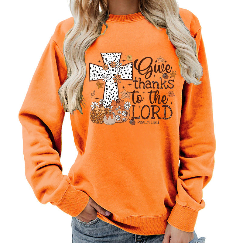 Sweat-shirt pour femmes avec impression croisée créative et design automnal Chic & Stil