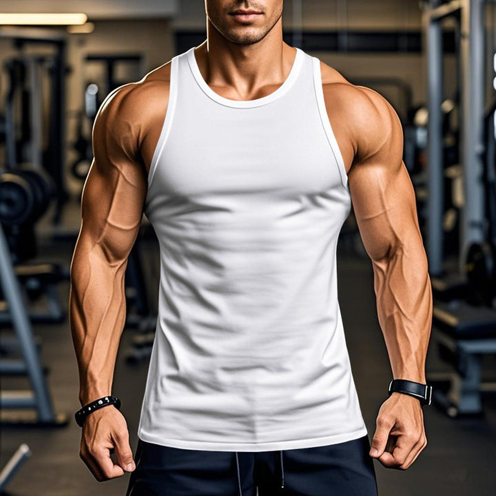 Men's training tank top in breathable functional material Lune London
