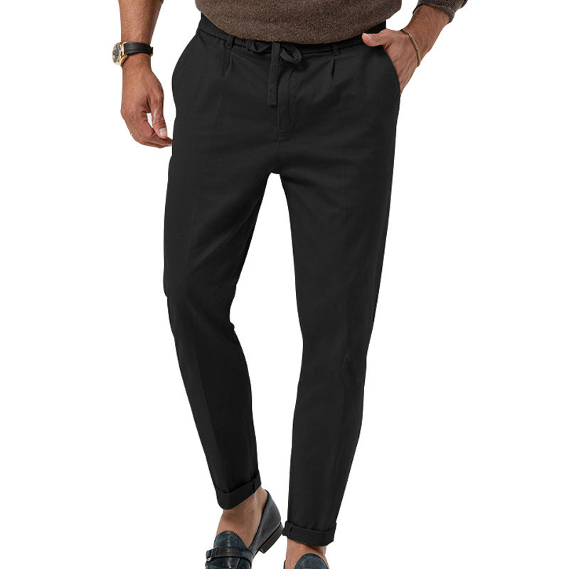 Fashionable summer cargo pants for men with elastic waist and adjustable drawstring Lune London