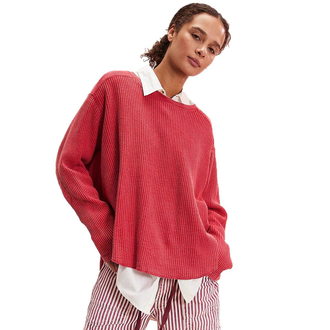 Casual knit sweater for women with a slightly oversized cut Lune London