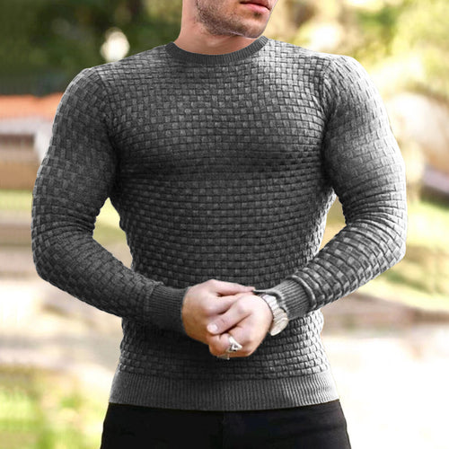 Structured round neck sweater for men Lune London