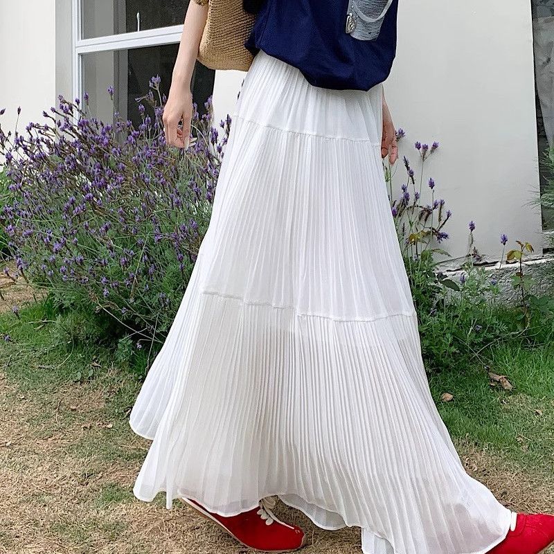 Jupe maxi femme avec des plis élégants Chic & Stil