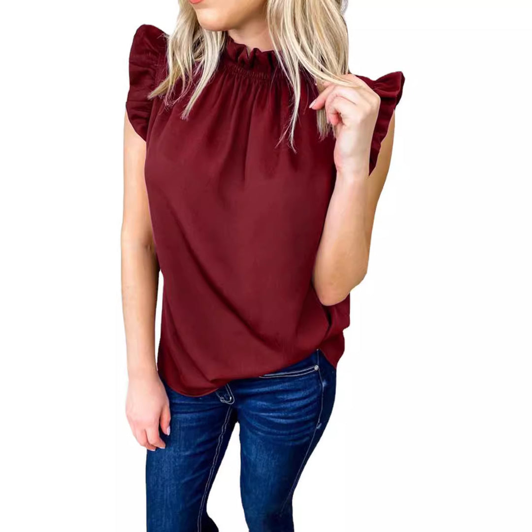 Ladies Elegant blouse with gathered detail Lune London