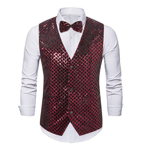 Elegant sequin blazer for men with matching tie closure Lune London