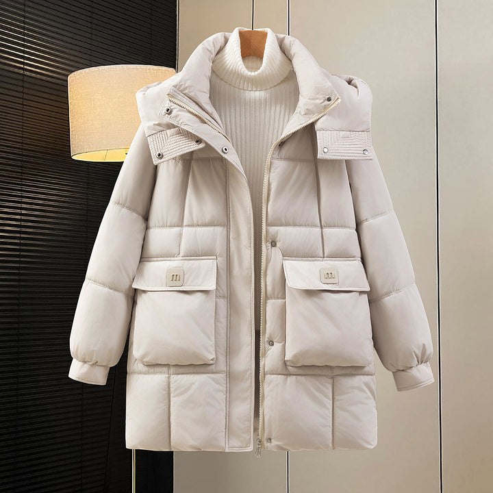 Functional and stylish women's winter jacket with pockets and hood Lune London
