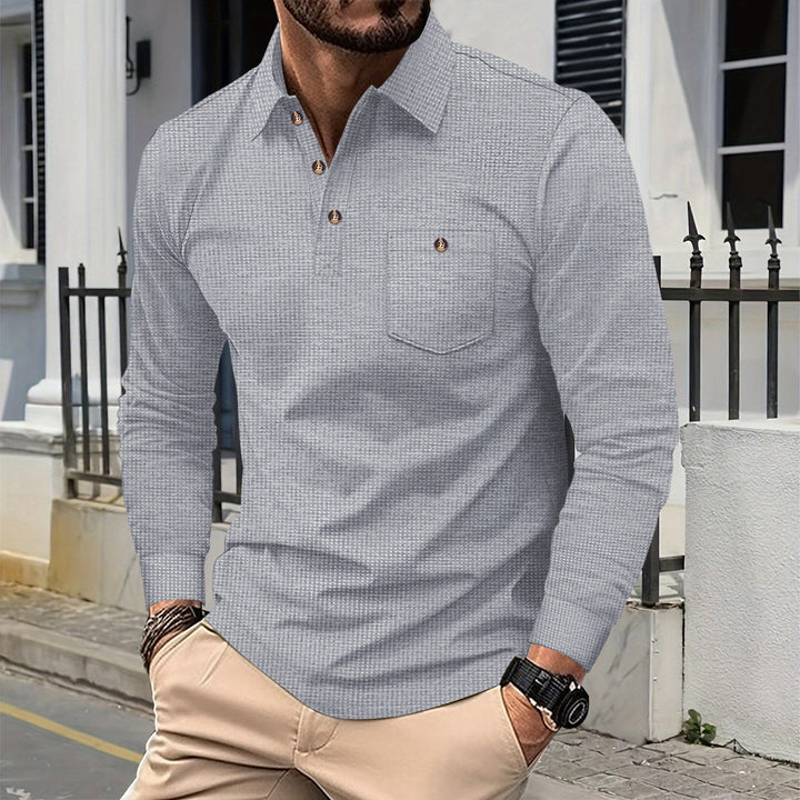 Men's Long Sleeve Polo Lune London