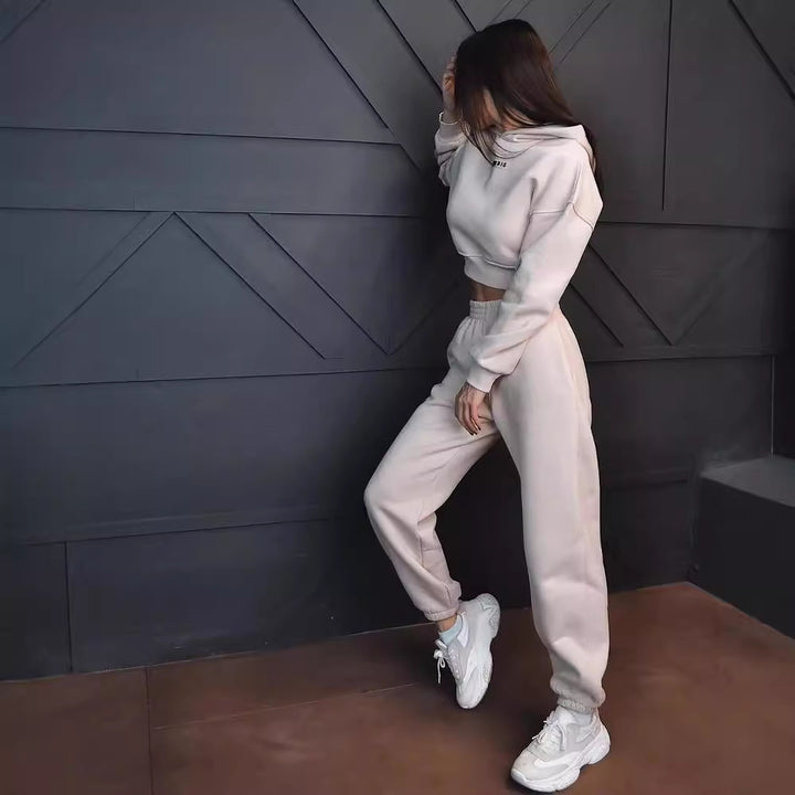 Ladies hoodie with high waist Lune London