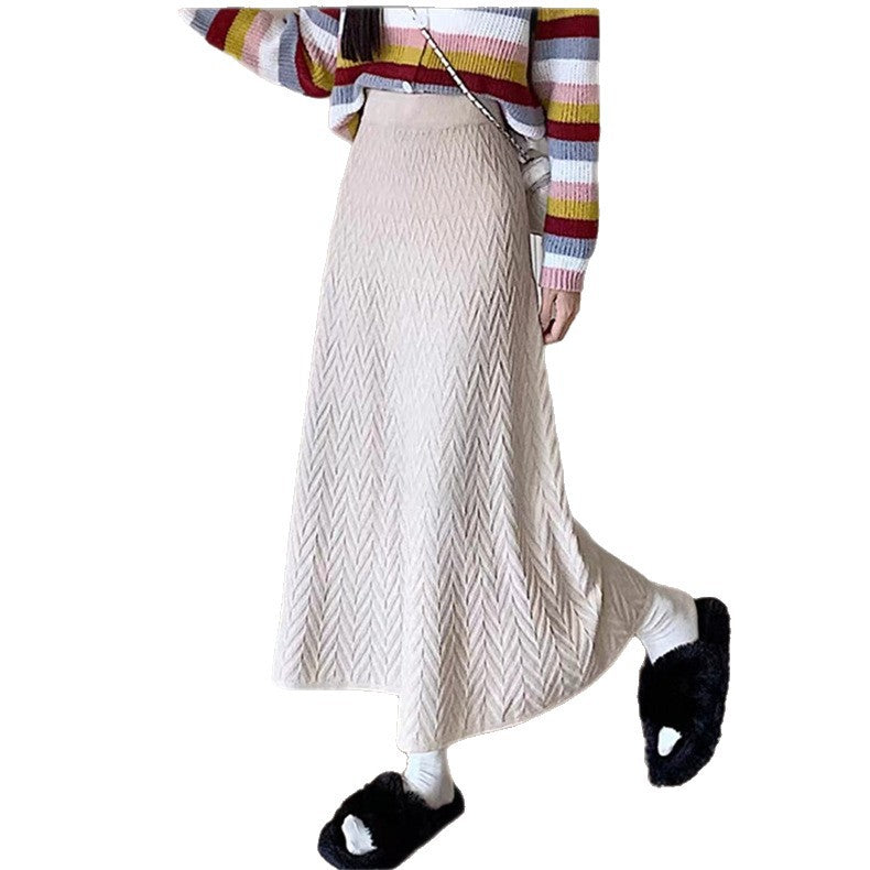 Maxi skirt for women with zigzag pattern and high waist Lune London