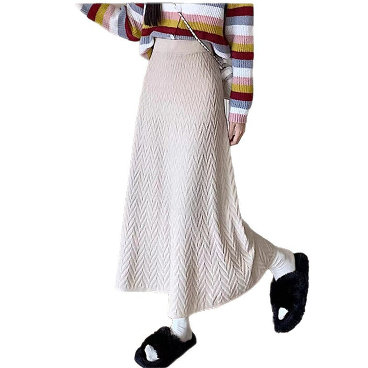 Maxi skirt for women with zigzag pattern and high waist Lune London
