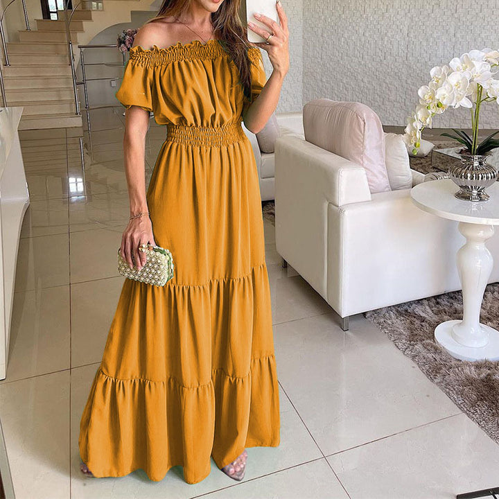 Off-Shoulder Chic Ruffle Maxi Dress