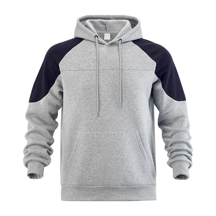 Men's sports hoodie with textured sleeves and practical kangaroo pockets Lune London