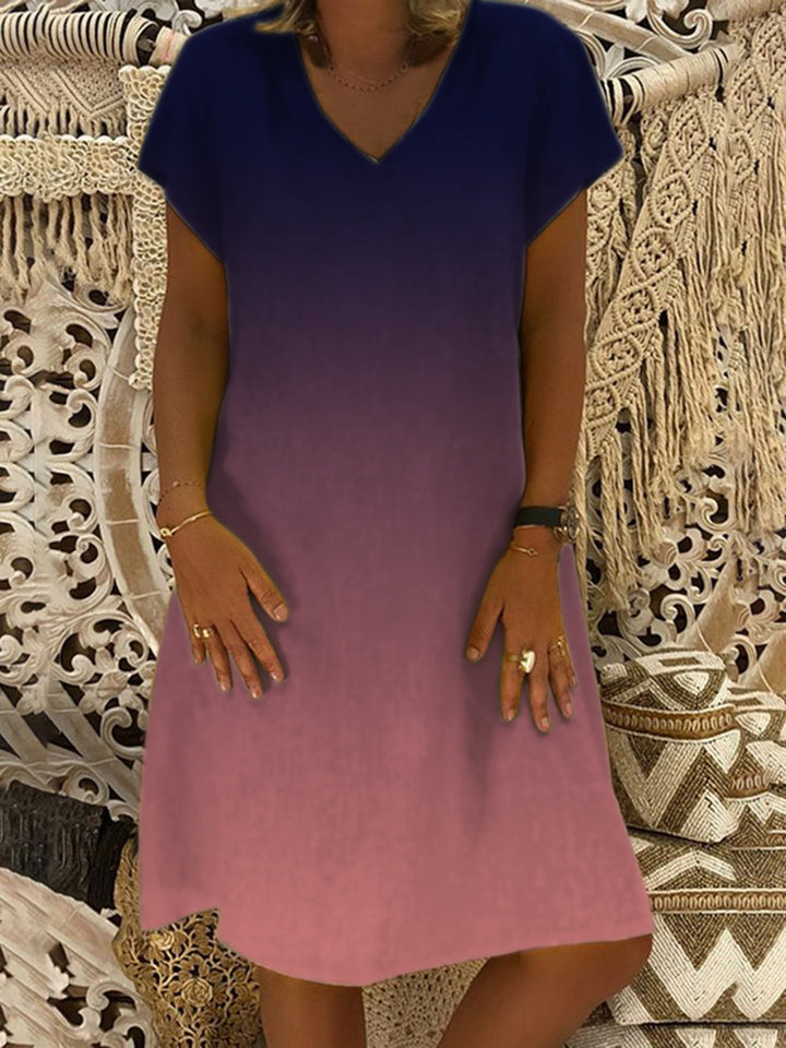 Ladies leisure V neck shift dress Lune London