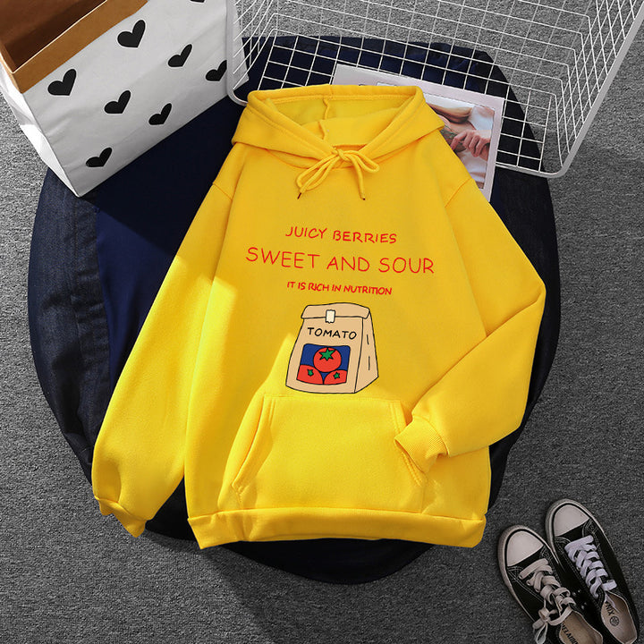 Women's hoodie with unique vitamin-rich print Chic & Stil
