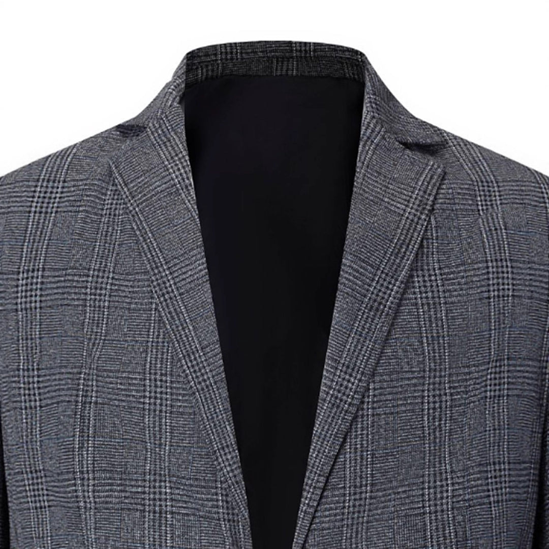Trendy slim-fit checkered blazer for men Lune London