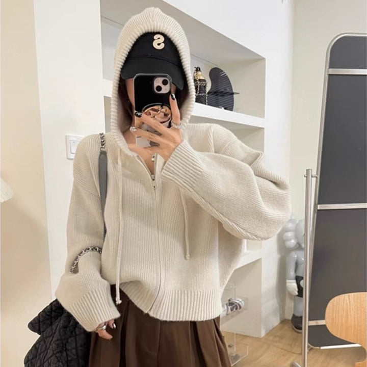 Sweat à capuche femme avec fermeture éclair et coupe décontractée Chic & Stil