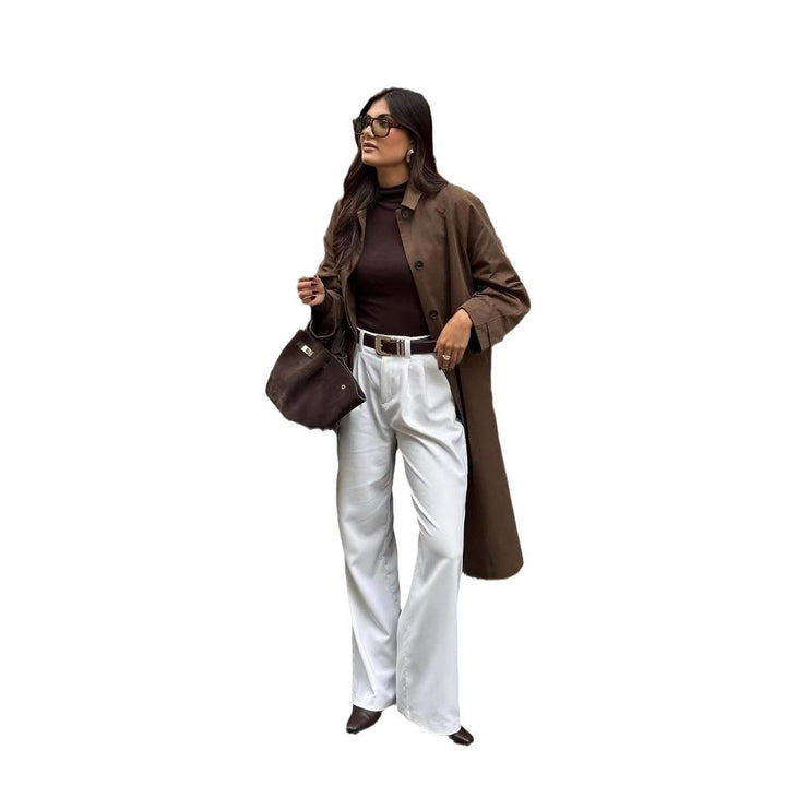 Lune London casual fit trench coat for women with belt