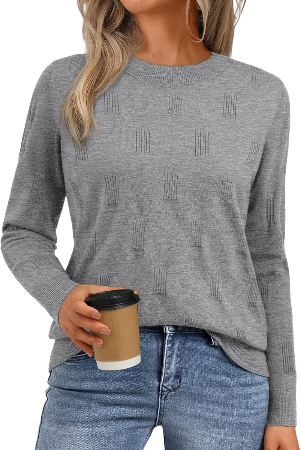 Sweater knitted for women with a fine structured pattern Lune London