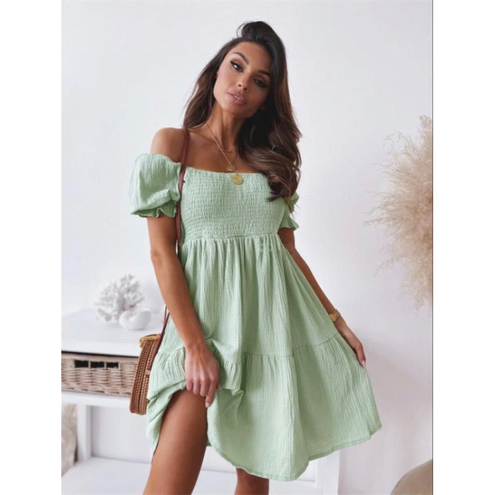 Lune London off-shoulder mini dress with ruffles for women