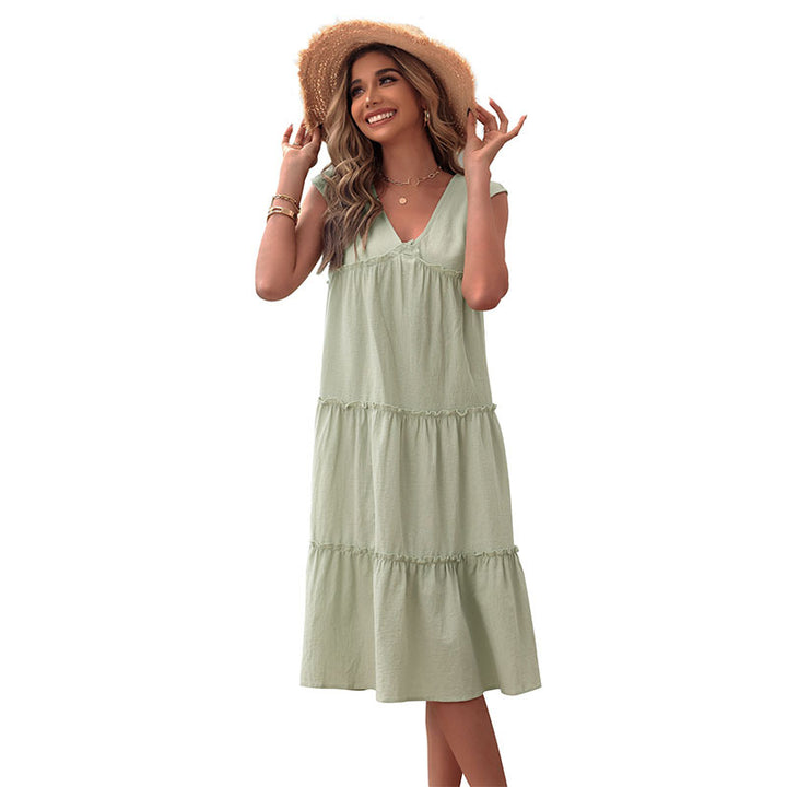 Lune London Women's Ruffled Midi Dress