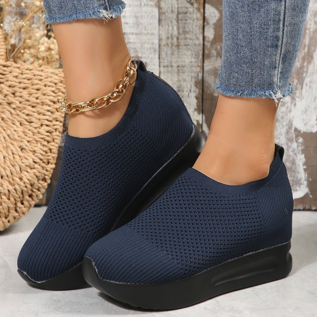 Chic and Stylish Breathable Wedge Sneakers for Women