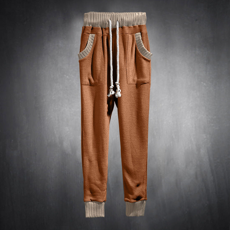 Casual men's jogger pants with side pockets and elastic waistband Lune London
