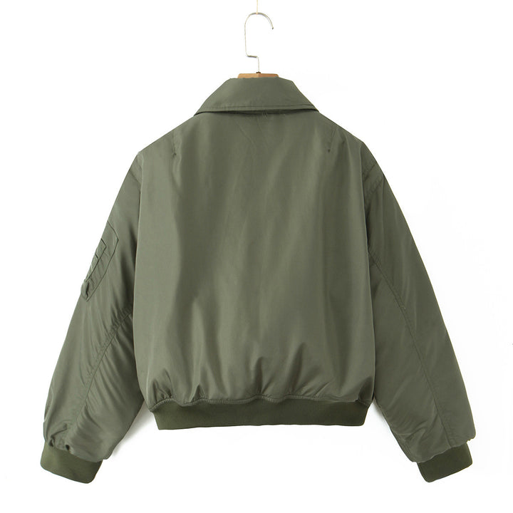 Women's bomber jacket in fashion with double pockets and soft lining Lune London