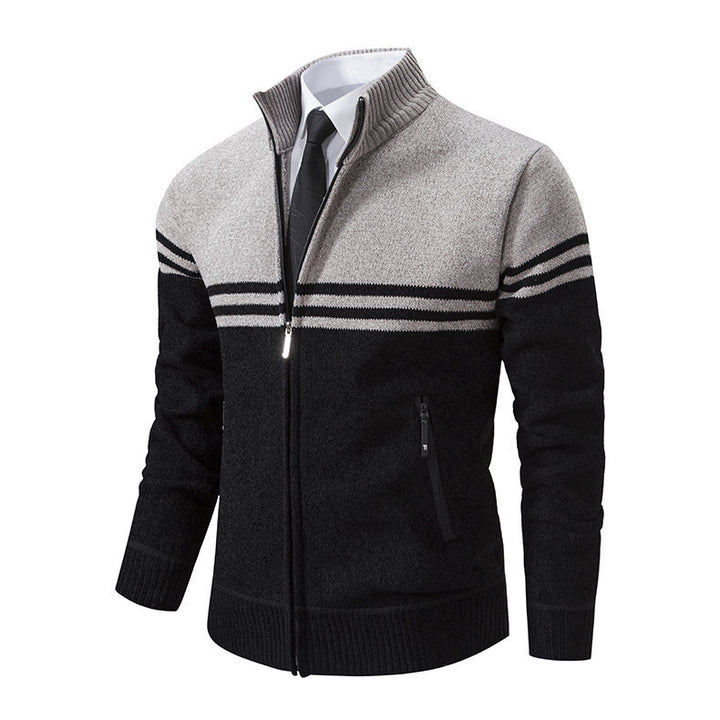 Stylish leisure jacket for men with high collar and modern zip details Lune London