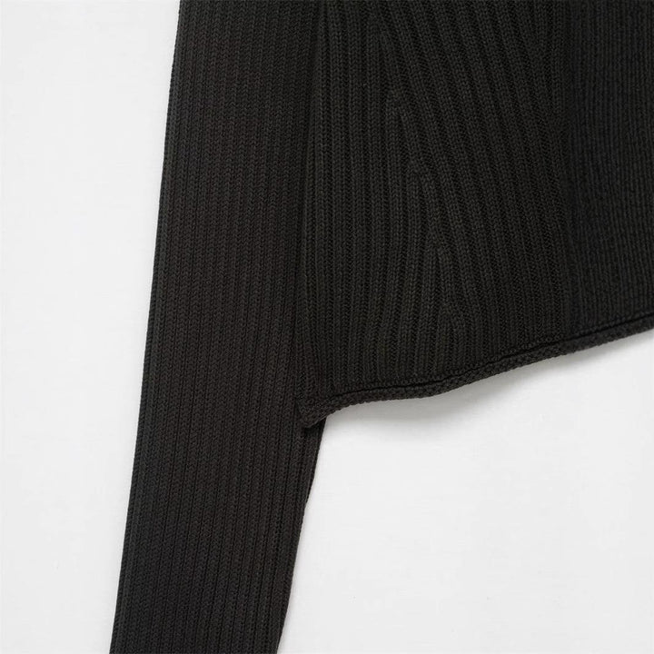 Knit jacket for women with a wide collar and trendy button details Lune London