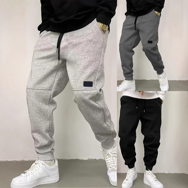 Sporty jogger pants for men with side zipper details Lune London