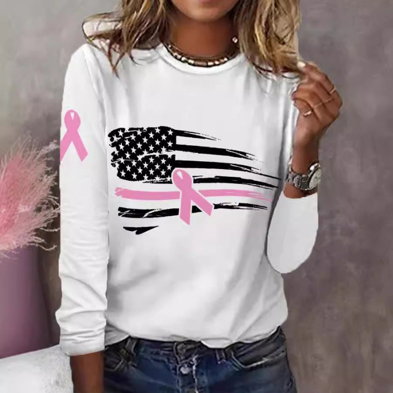 Women's casual T-shirt with creative flag and bow design Lune London